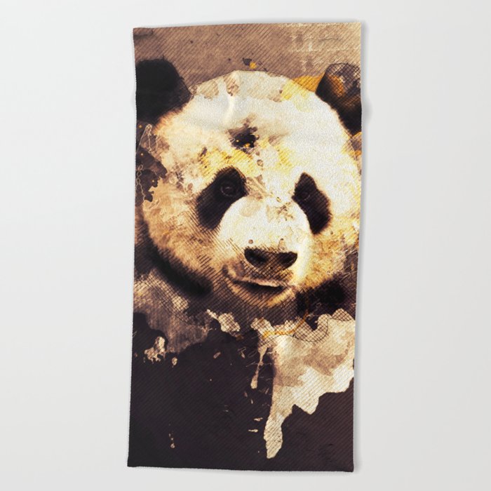 Panda Painting Abstract Art Bears Black And White Animals