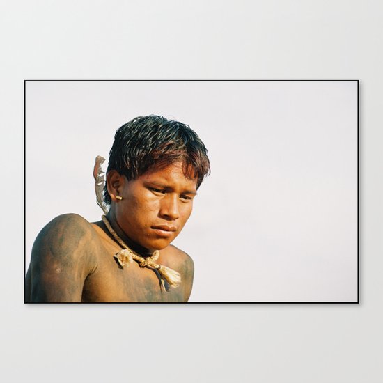A'uwe Uptabi (True Xavante) Indigenous Warrior Canvas Print
