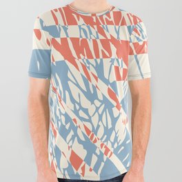 Red-ish White-ish and Blue-ish All Over Graphic Tee
