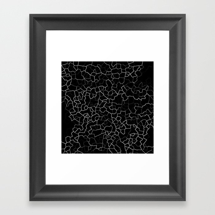 White On Black Crackle Framed Art Print By Charmarose Society6 White On Black Crackle Framed Art Print By Charmarose Society6