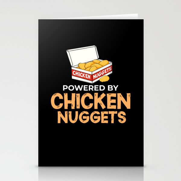 Chicken Nugget Vegan Nuggs Fries Sauce Stationery Cards
