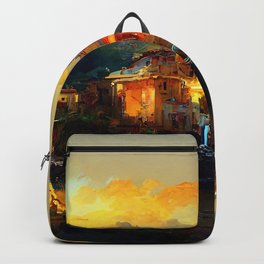 Sunset on the Italian Riviera Backpack
