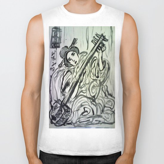 GEISHA MUSICIAN Biker Tank