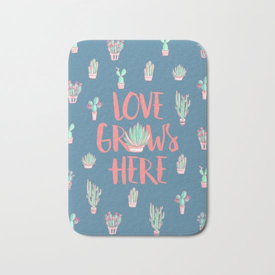 Love grows here Bath Mat