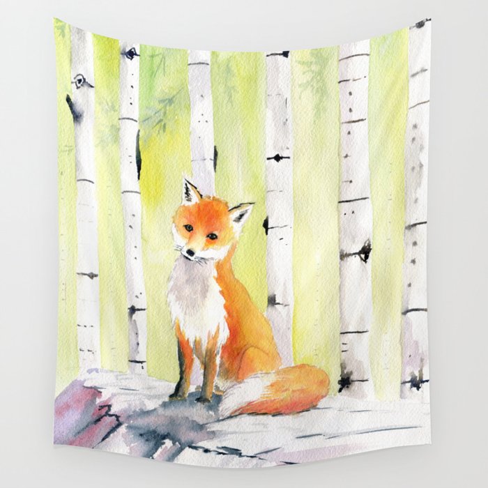 Red Fox  Wall Tapestry