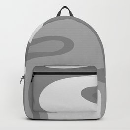 Copacetic Retro Abstract Pattern in Gray Monochrome  Backpack