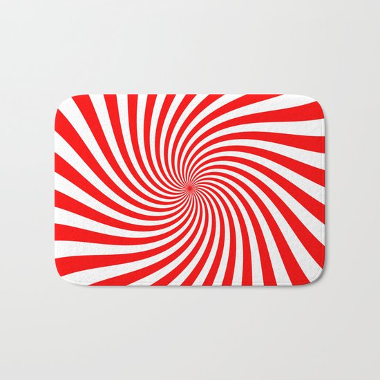Swirl (Red/White) Bath Mat