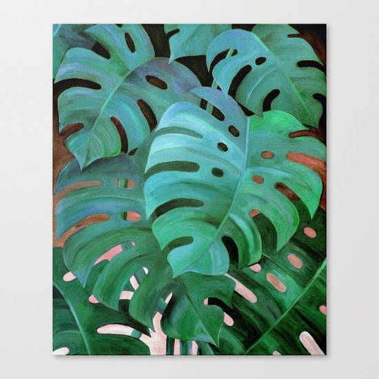 Monstera Love Canvas Print