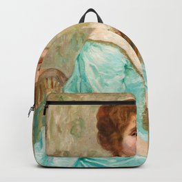 Lady by Georgina de Albuquerque (1906) Backpack | Painting, Antique, Oil, Historic, History, Art, 1908, Old, Lady, Georgina 