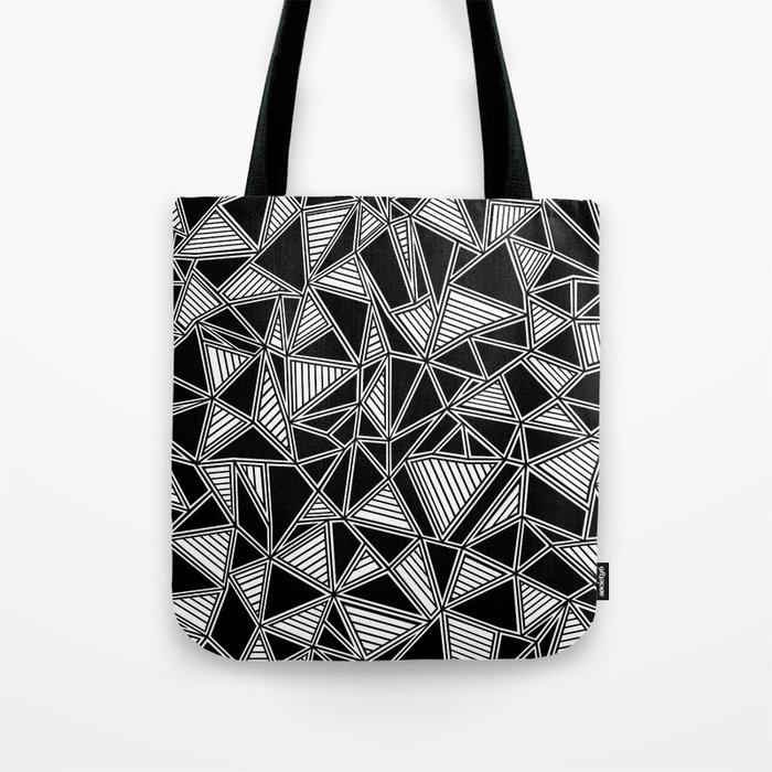 Abstract Outline Lines Black Tote Bag by Emeline | Society6