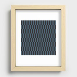Lanky Checkers | Iron + Blue Recessed Framed Print