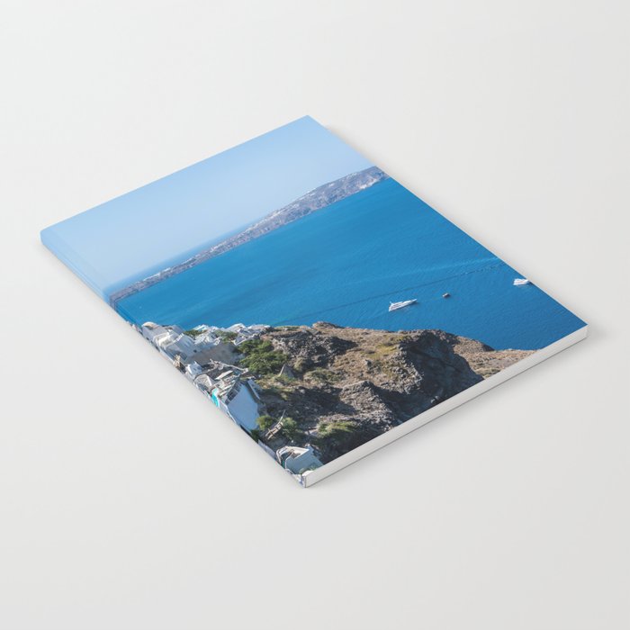 Santorini, Greece, Coastal, Cobalt Blue Ocean  Notebook