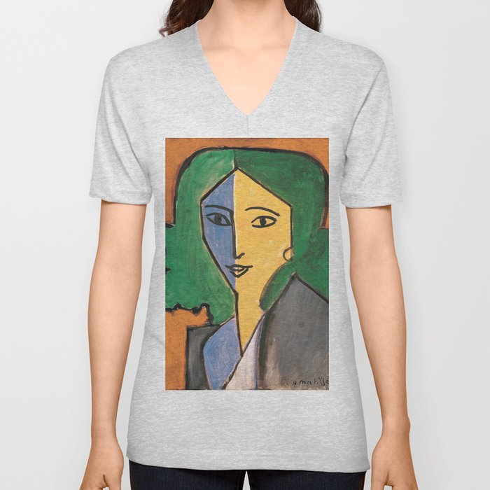Henri Matisse - Portrait of Lydia Delectorskaya 1947  V Neck T Shirt