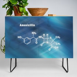 Amoxicillin, antibiotic drug, Structural chemical formula Credenza