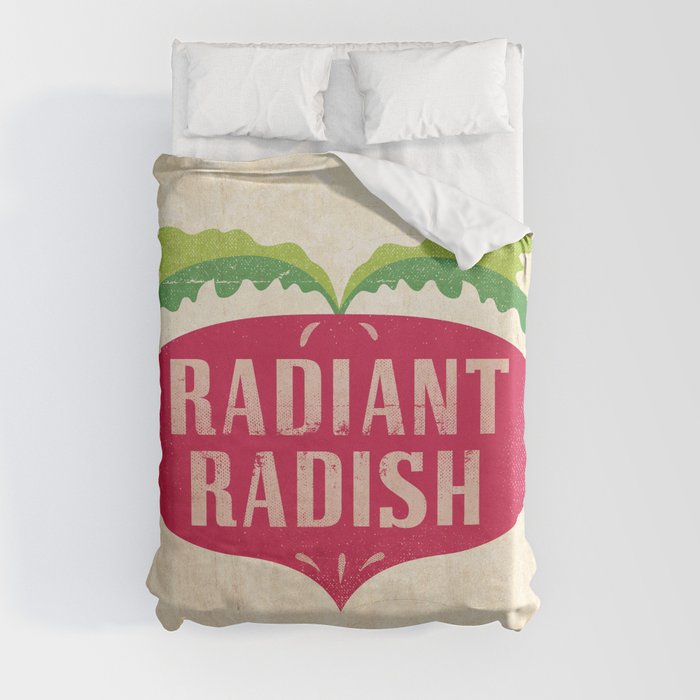 Radiant Radish Duvet Cover