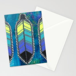 Neon Feathers Stationery Cards