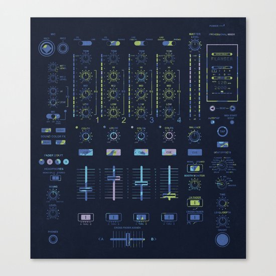 DJ Mixer Canvas Print