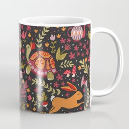 Tortoise and the Hare in Red Coffee Mug