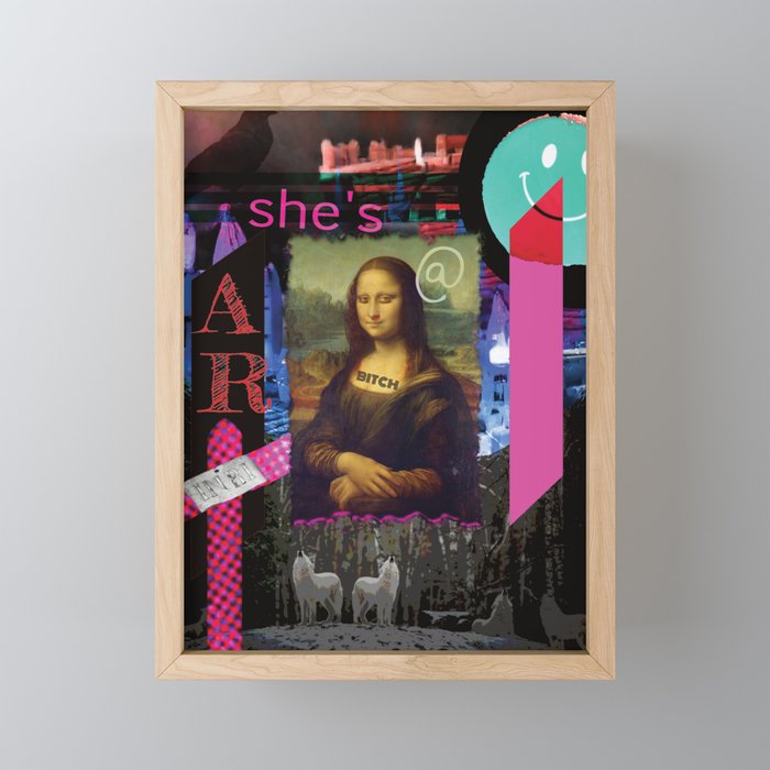 Mona Lisa fixed Framed Mini Art Print