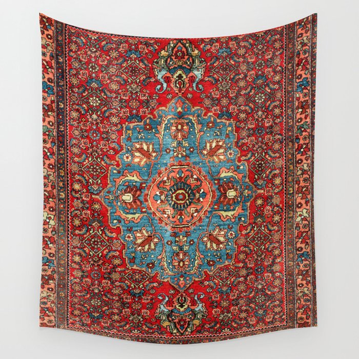 Bidjar Antique Kurdish Northwest Persian Rug Print Wall Tapestry