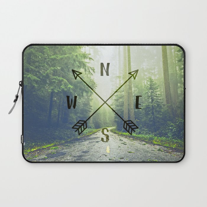 Compass in the Redwoods Laptop Sleeve