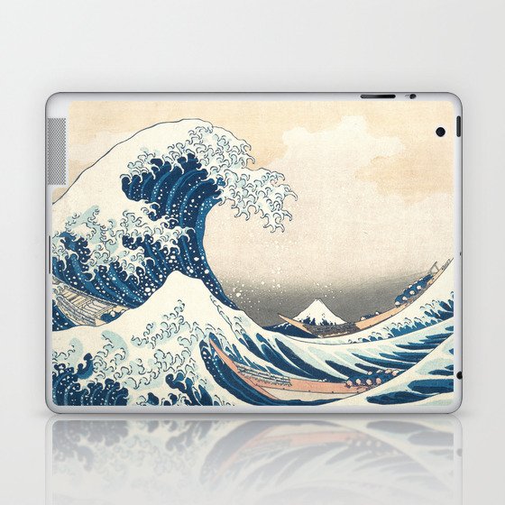 The Great Wave Off Kanagawa by Katsushika Hokusai Thirty Six Views of Mount Fuji - The Great Wave Laptop & iPad Skin