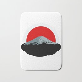 Mount Fuji with rising sun Bath Mat
