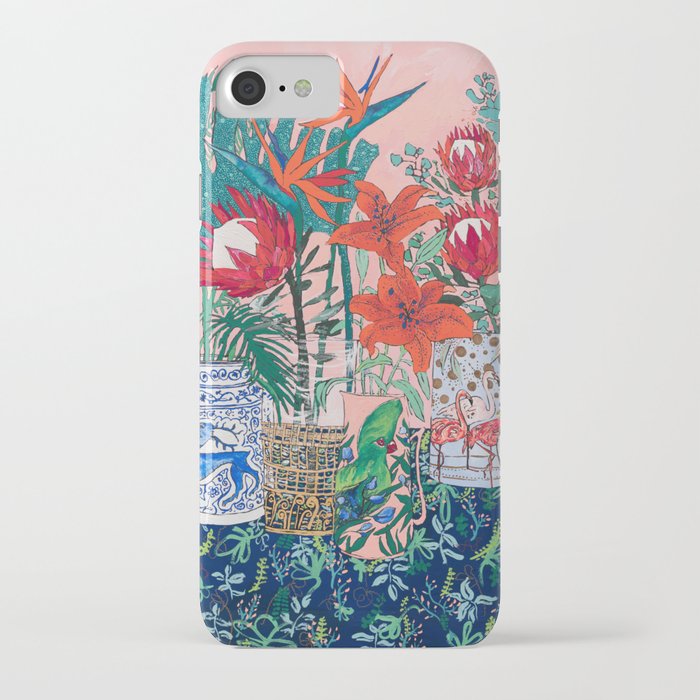 the domesticated jungle - floral still life iphone case