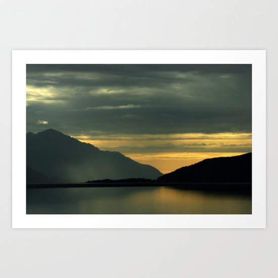 Where the Mountians Meet The Sea - Turnagain Arm Alaska Art Print