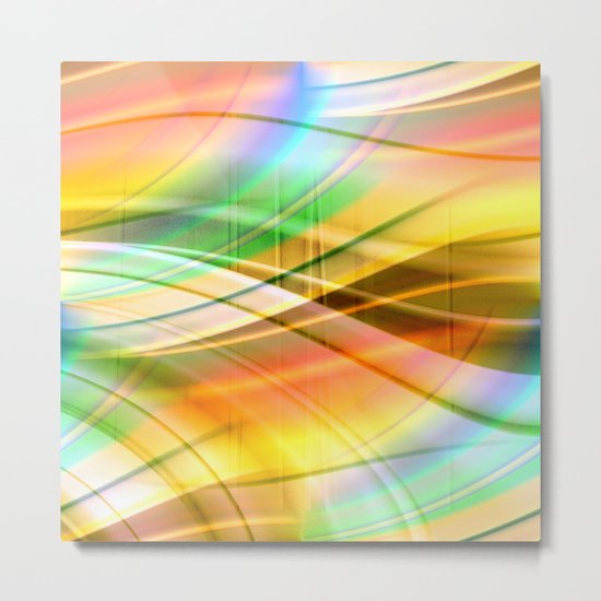 pattern pastel yellow and green Metal Print