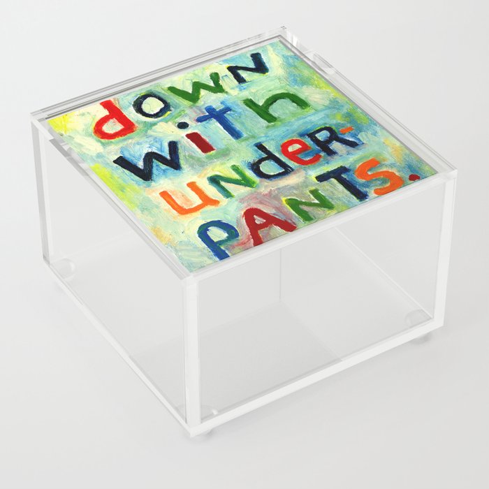 Down With Underpants Acrylic Box