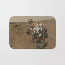NASA Curiosity Rover's Self Portrait at 'John Klein' Drilling Site in HD Bath Mat | Space, Photo, Mixed Media 