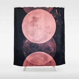 Pink Moon Phases Shower Curtain