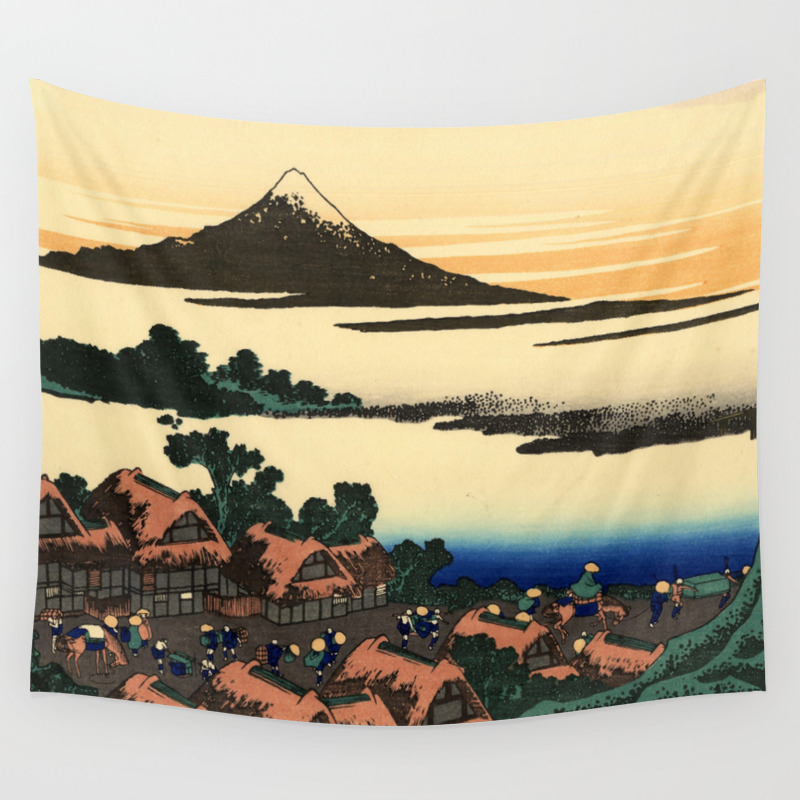 Hokusai 1760 1849 Dawn At Isawa In Kai Province Wall Tapestry By Alexandra Arts Society6