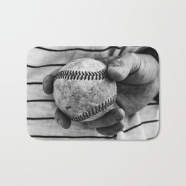 Grip on Vintage Baseball Bath Mat | Baseball, Texture, Sport, Digital, Sports, Rough, Rugged, Antique, Seams, Pitcher 