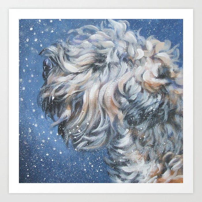 Soft Coated Wheaten Terrier From An Original Painting By L A Shepard Art Print By Thedoglover Society6