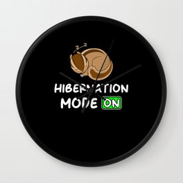 Hibernation Mode On With Chipmunks Wall Clock