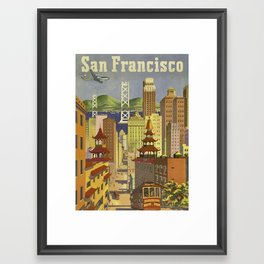 Vintage San Fransisco Poster Framed Art Print