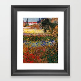 Garden in Bloom, Arles, Vincent van Gogh Framed Art Print
