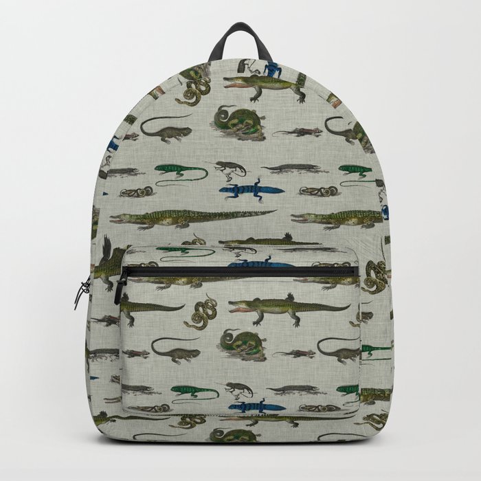 Reptiles vintage pattern Backpack