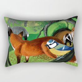 Of foxes and badgers Rectangular Pillow