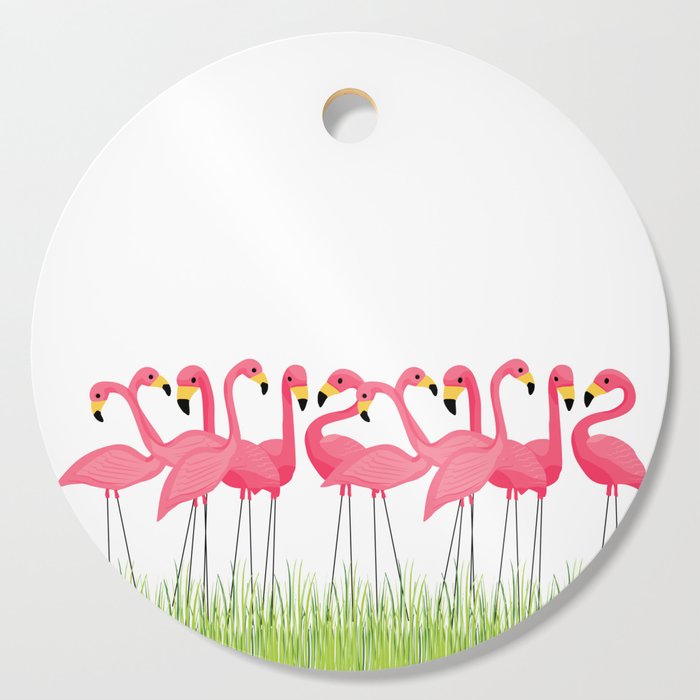 Cuban Pink Flamingos Cutting Board