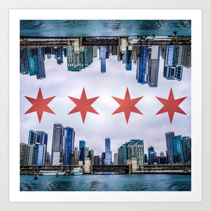Chicago Flag with Buildings Skyline Women's Sexy Panties Seamless
