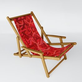 Red Squares Pattern Design Sling Chair