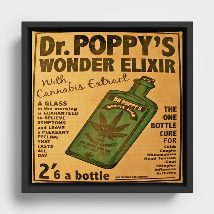 Vintage poster - Dr. Poppy's Wonder Elixir Framed Canvas