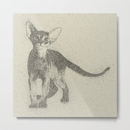 Abyssinian kitten dotted art Metal Print | Abyssiniancat, Kitten, Kitty, Graphicdesign, Bohemian, Catdesign, Catart, Feline, Felineart, Monotone 