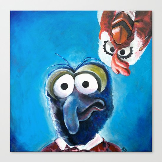 Gonzo and Camilla Muppet Painting "Still a Better Love Story" Canvas Print