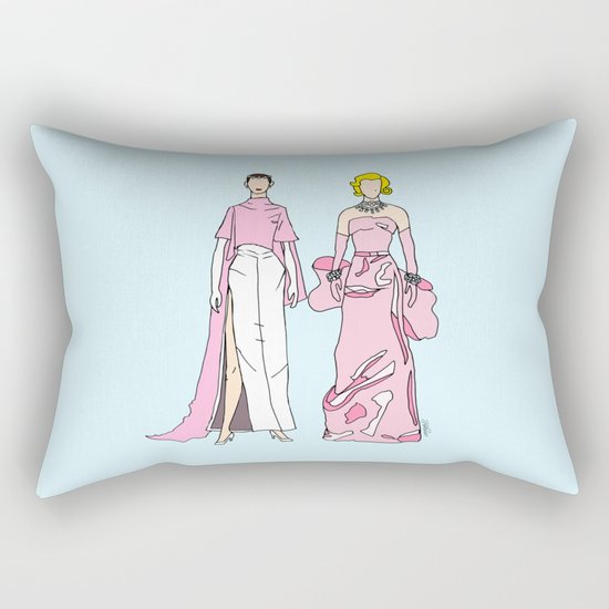 Pretty in PINK it like Audrey and Marilyn Rectangular Pillow