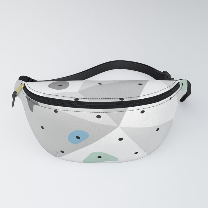 Abstract geometric climbing gym boulders blue mint Fanny Pack