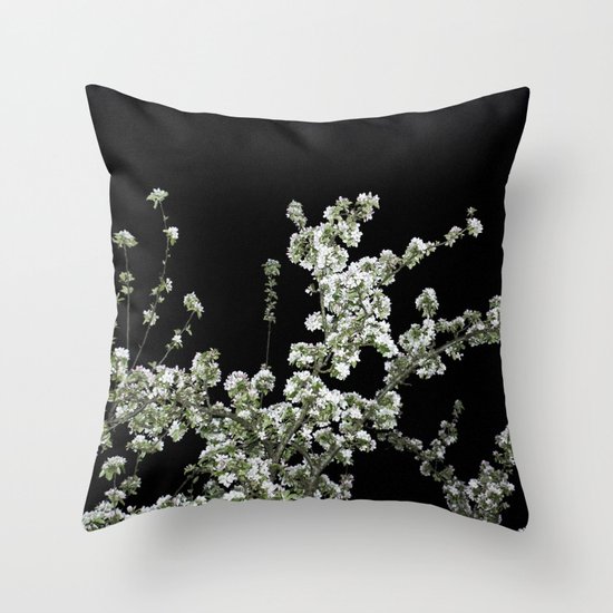 Night Blossom Throw Pillow